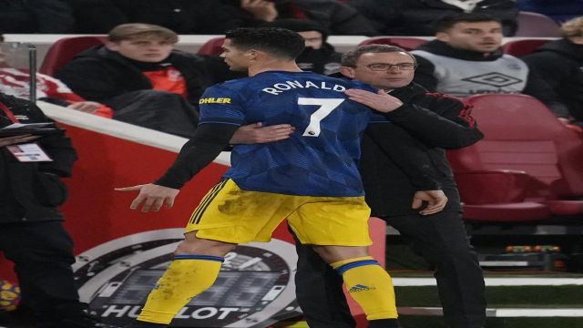 Ralf Rangnick Cristiano Ronaldo Saat Brentford Vs Man Utd